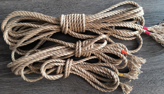 Premium Jute Bondage Rope - Whipped Ends