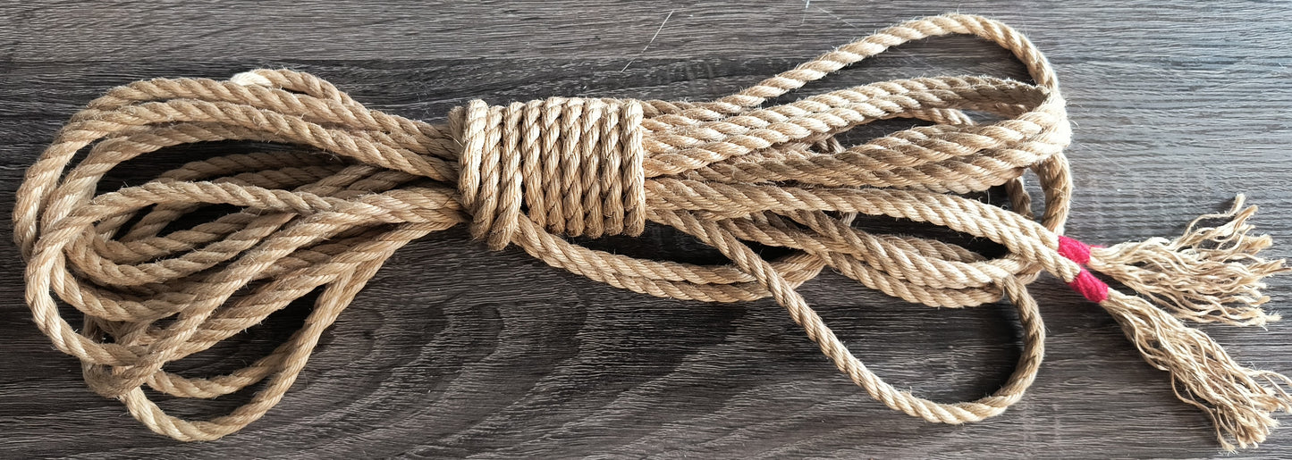 Premium Jute Bondage Rope - Whipped Ends